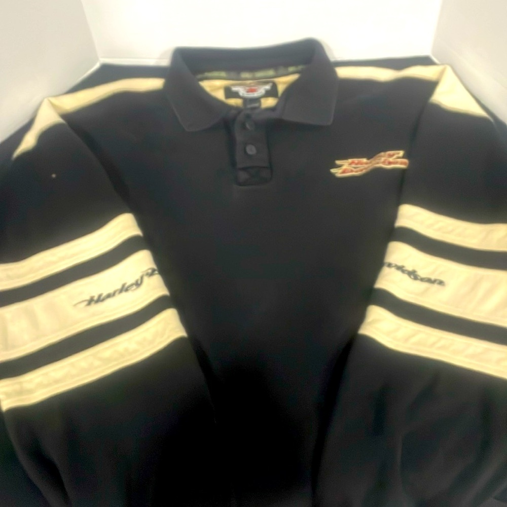 Vintage Harley Davidson Heavy Collar Sweater Baggy Oversize